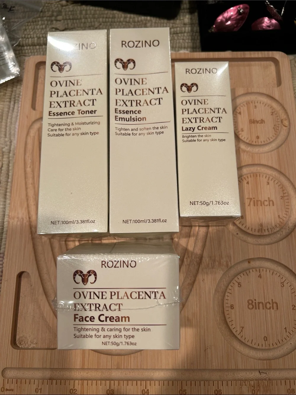 Ovine Placenta Extract Essence Toner, emulsion, cream x2 - Cream/Beige
